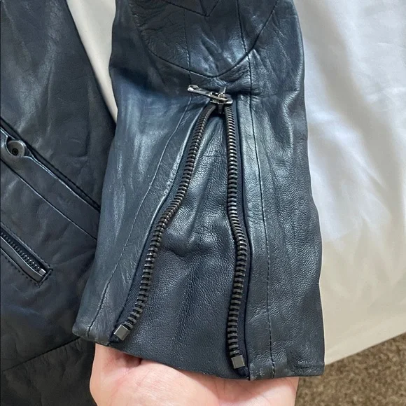 Diesel Black Gold Dark Leather Jacket